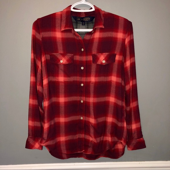 GAP Tops - Gap + Pendleton Button Down Flannel Shirt Plaid XS